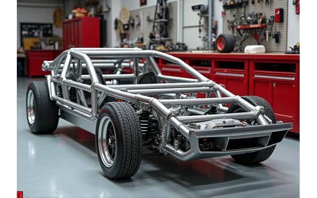 Custom fabricated roll cage and chassis for a Lancia Stratos replica